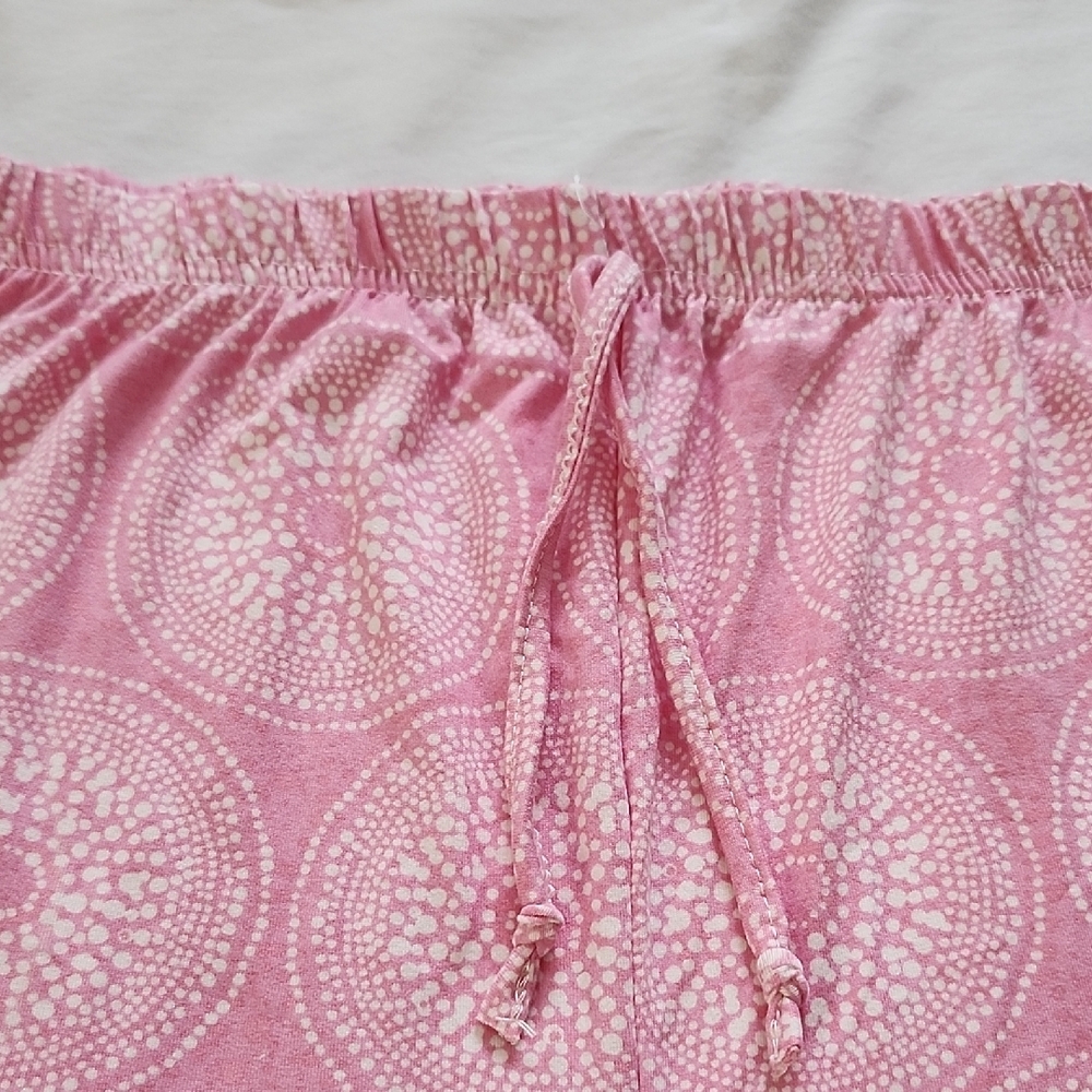 Joan Vass Pink and White Patterned Pajama Set - Picture 7 of 7